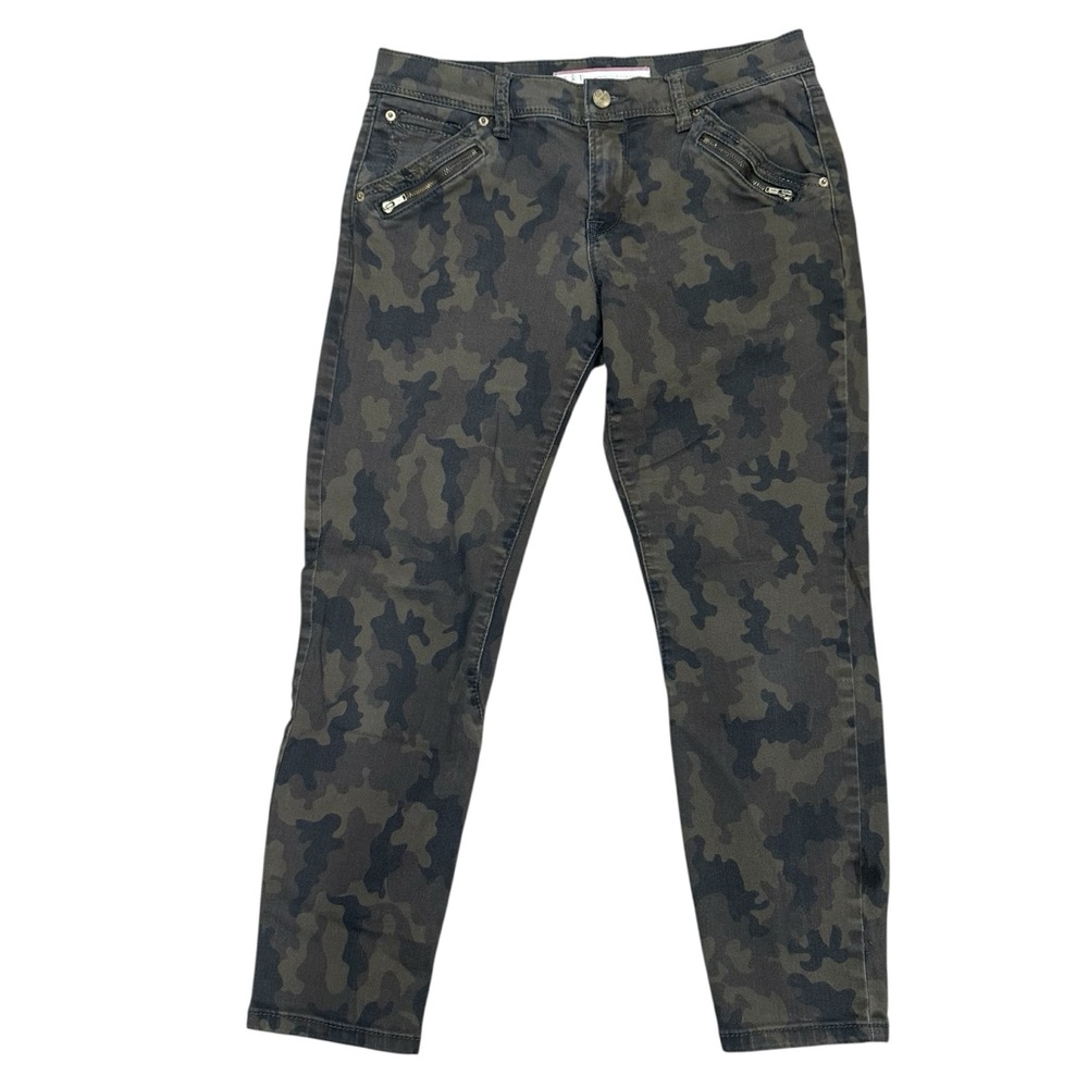Standards & Practices Camo Skinny Jeans Zipper Detail Size 29